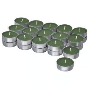 Set of 30 Scented tealight, cypress & eucalyptus, dark green